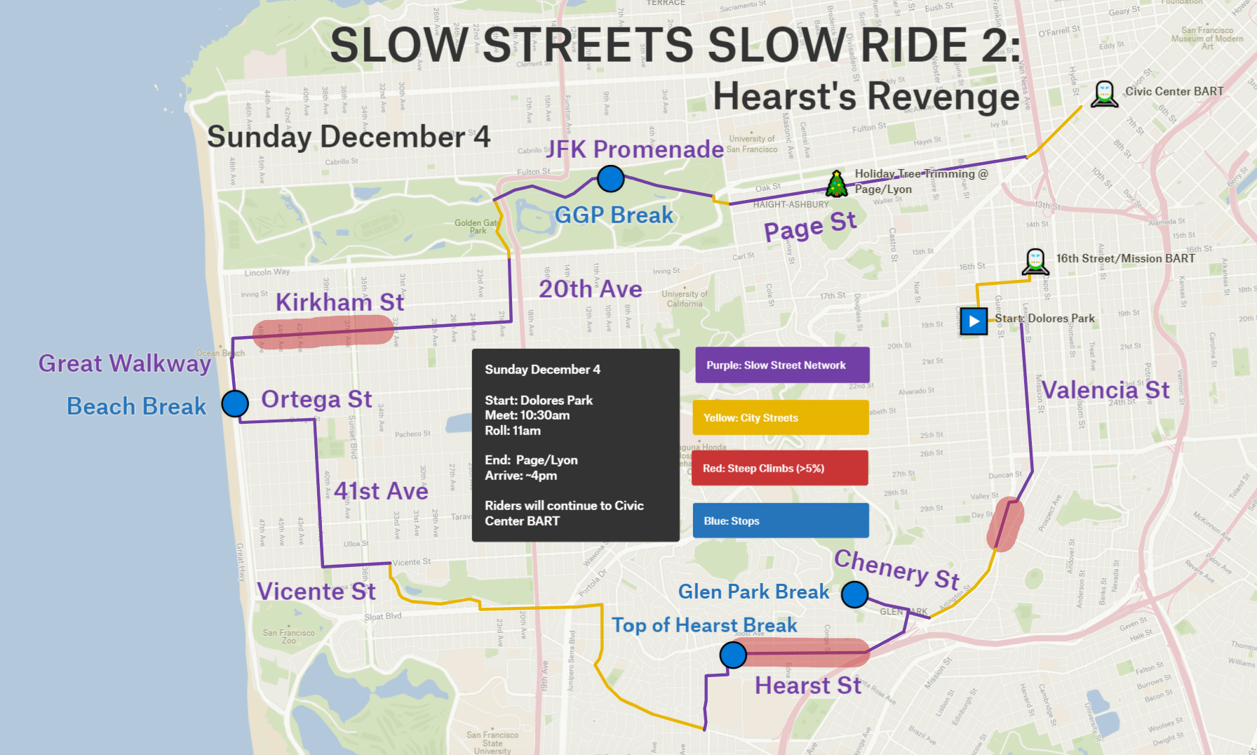 Slow Streets Slow Ride, Sunday Dec 4