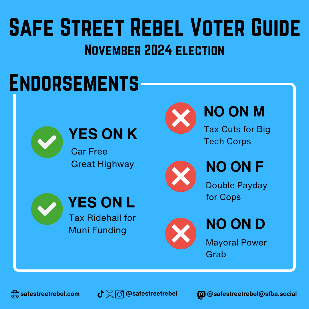 Endorsements Saying Yes on K and L and No on M, F, and D